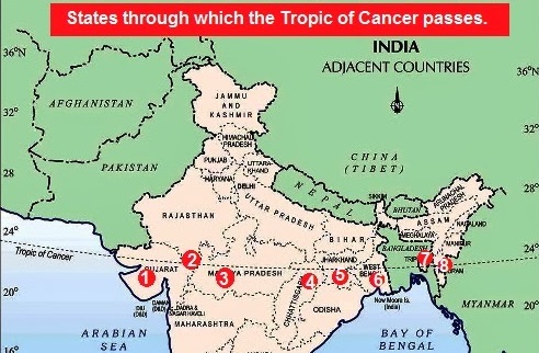 Tropic-of-Cancer-and 8 State of India