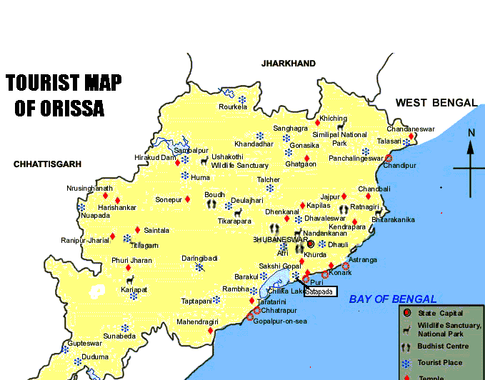 orissa-tourist-map